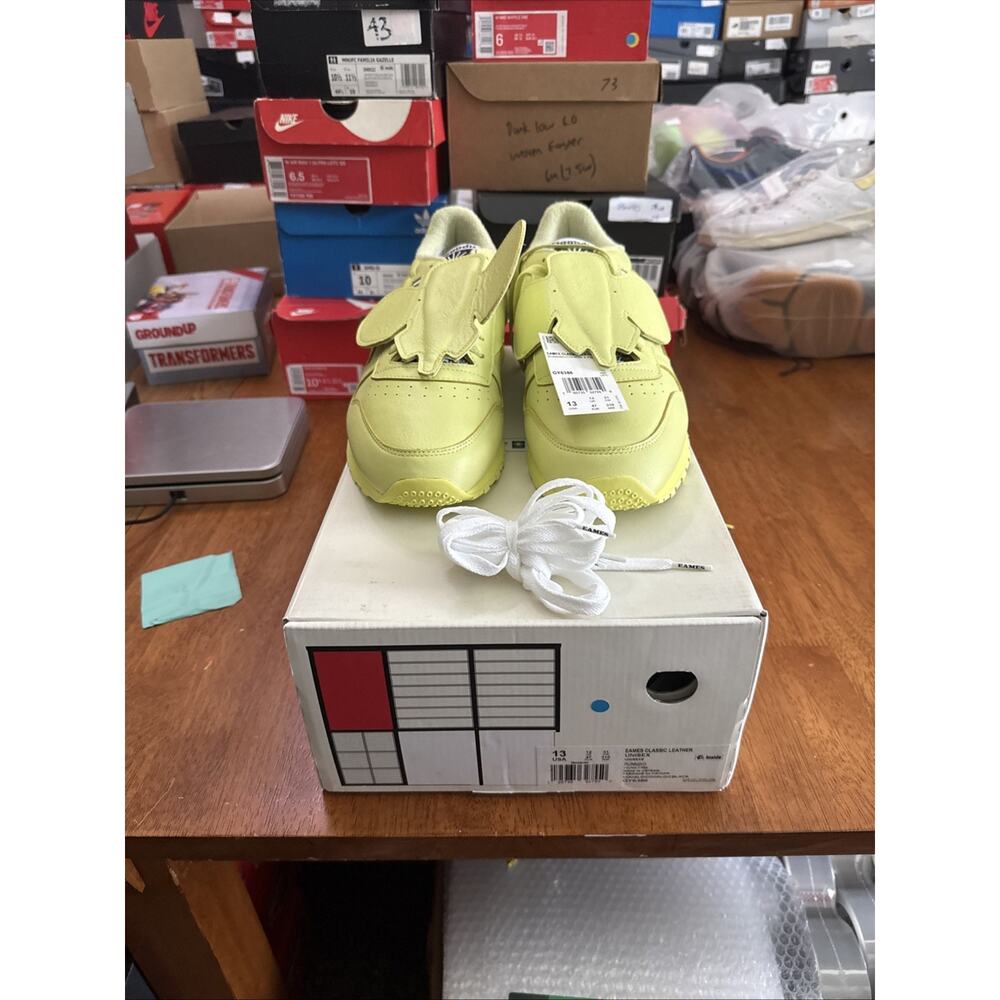 Size 13 - Reebok Eames Office x Classic Leather Eames Elephant - Cool Aloe BS405